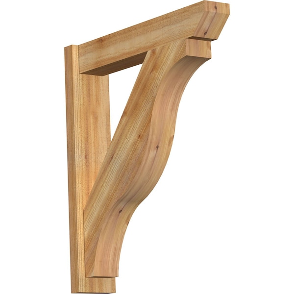 Ekena Millwork Funston Slat Rough Sawn Outlooker, Western Red Cedar, 6"W x 30"D x 34"H OUT06X30X34FST06RWR - main